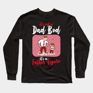 Dad Bod | White And Red Text Funny Dad Long Sleeve T-Shirt